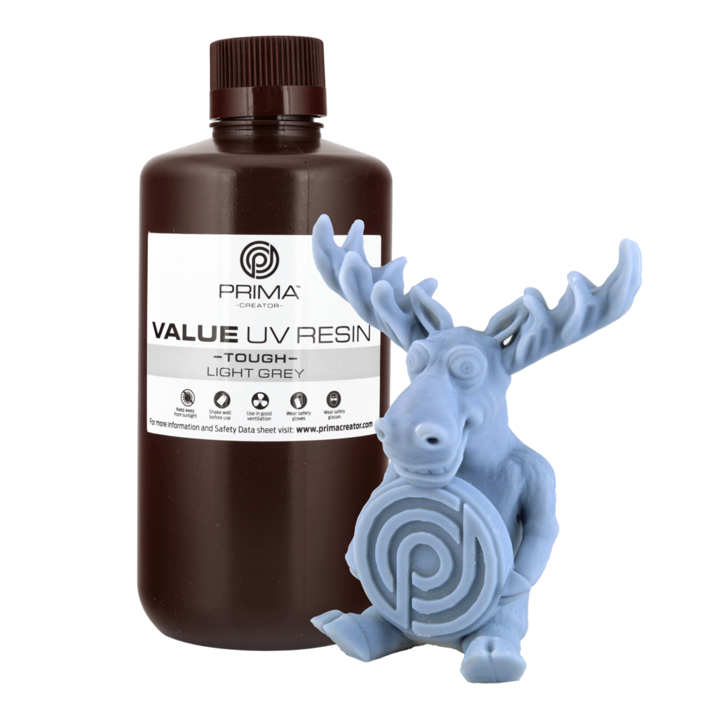 PrimaCreator Value Résistante - Résine UV / DLP Gris clair - 1 litre – Image 2