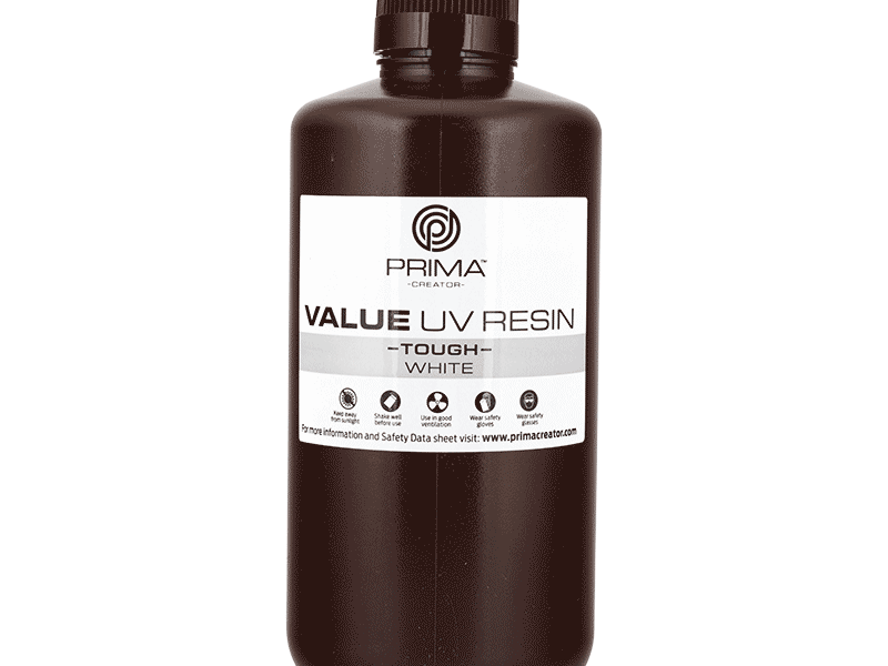 PrimaCreator Value Résistante - Résine UV / DLP Blanc - 1 litre