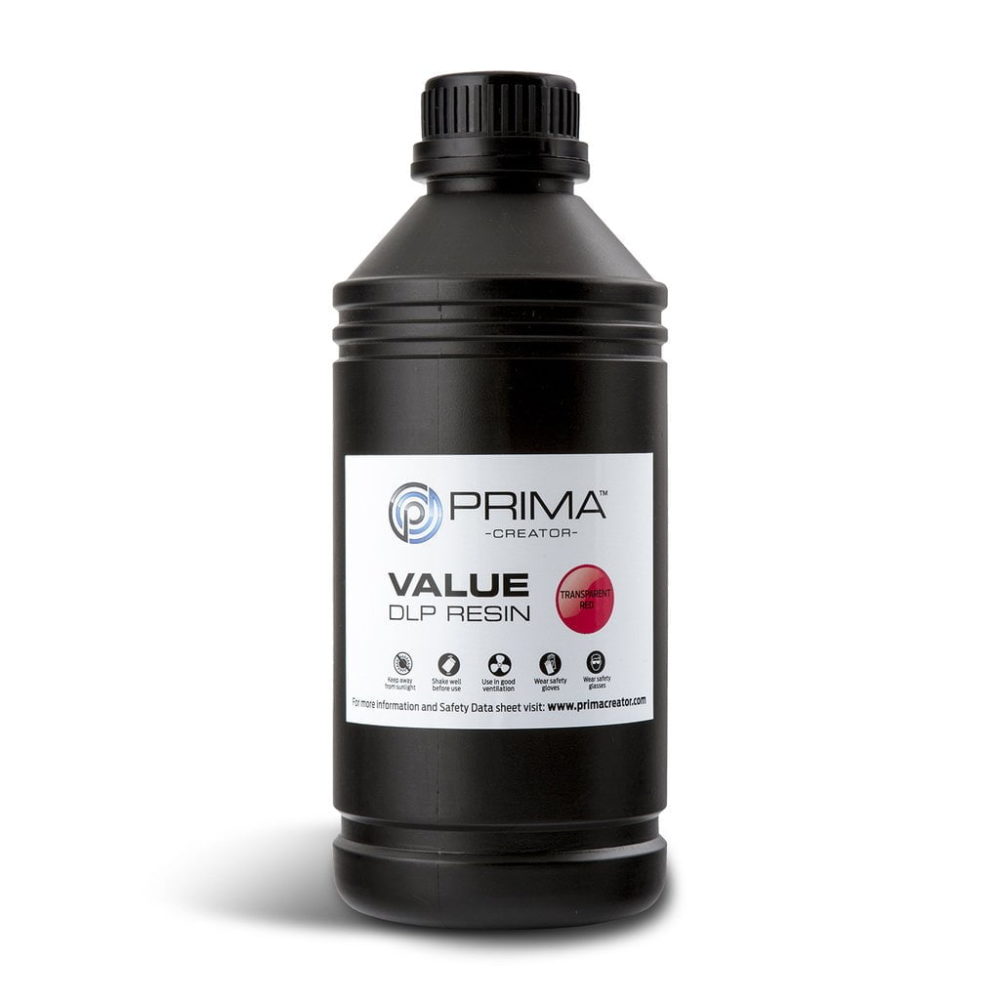 PrimaCreator Résine Value UV / DLP Rouge transparent - 1 litre