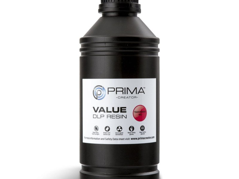 PrimaCreator Résine Value UV / DLP Rouge transparent - 1 litre