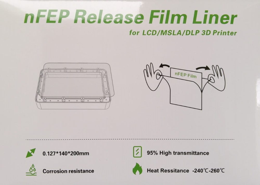 Film de rechange nFEP pour imprimante résine 200x140mm