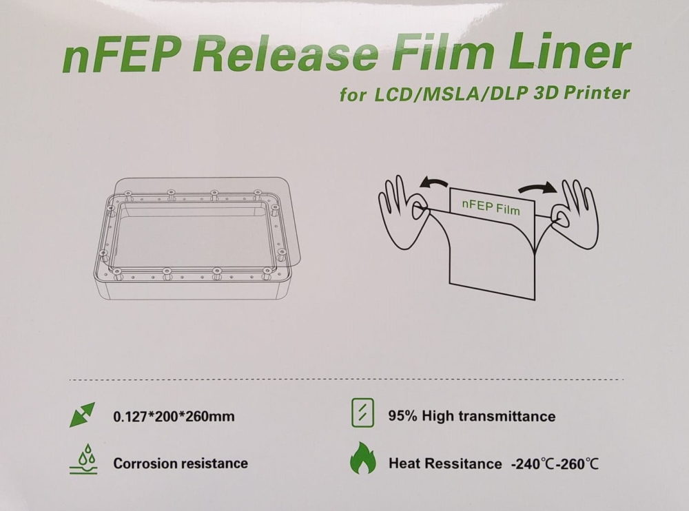 Film de rechange nFEP pour imprimante résine 260x200mm