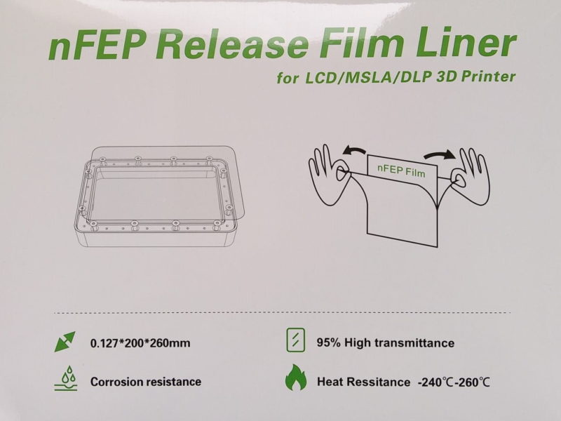 Film de rechange nFEP pour imprimante résine 260x200mm