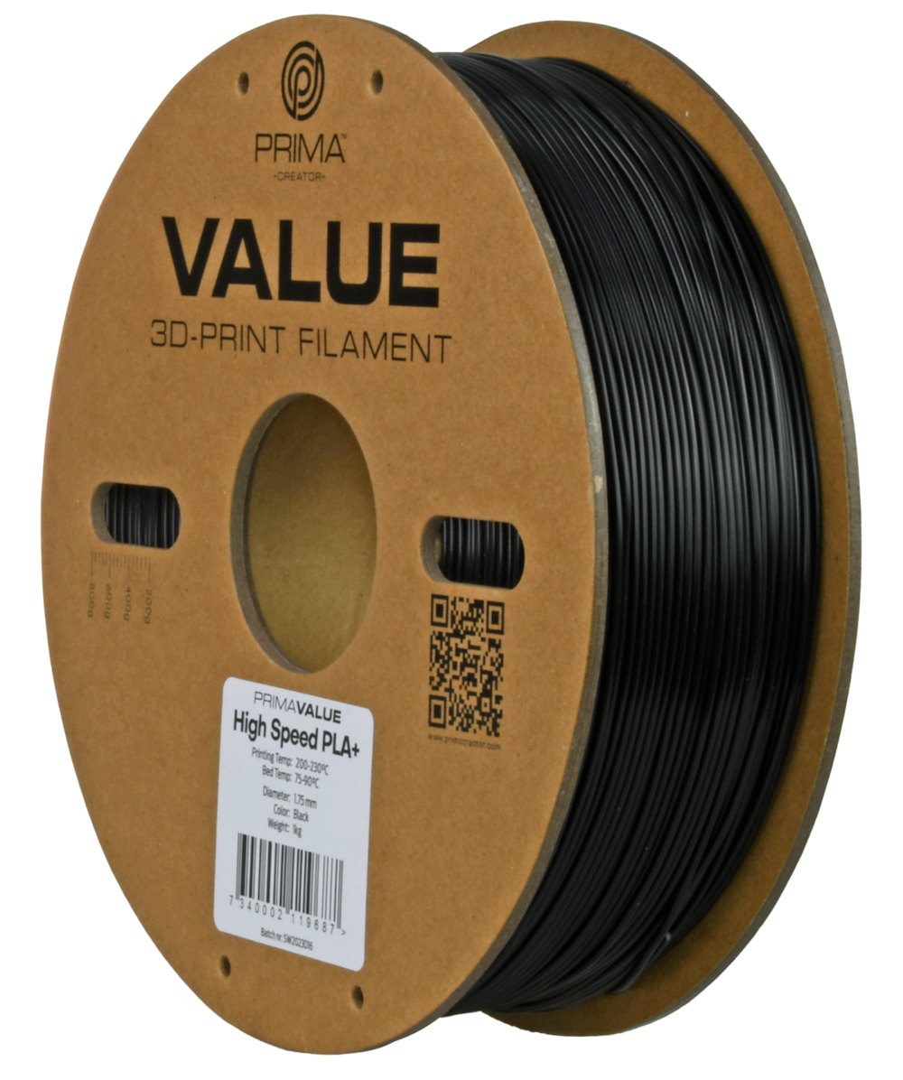 PrimaValue PLA+ Noir - Haute Vitesse (High Speed) - 1.75mm - 1kg – Image 2