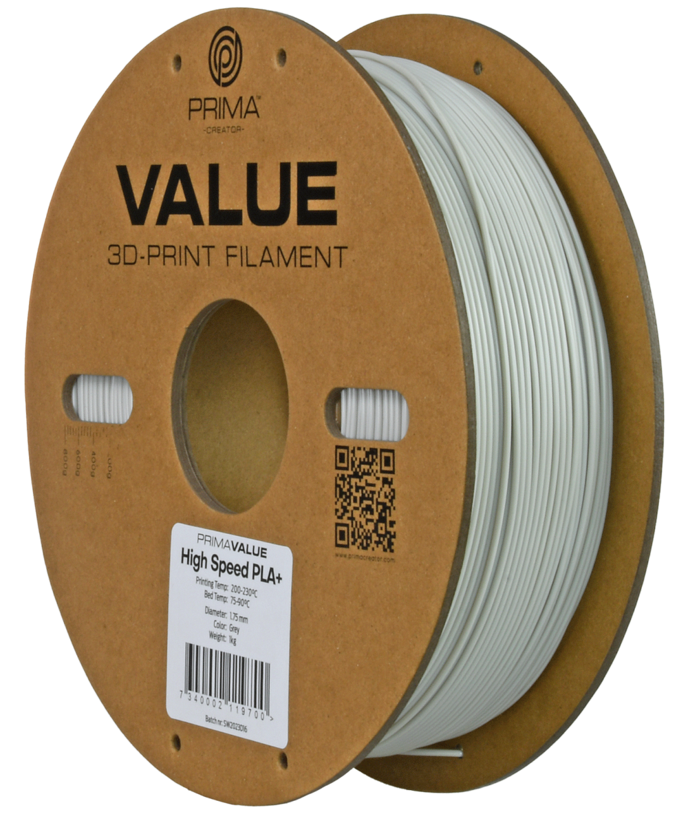 PrimaValue PLA+ Gris Clair - Haute Vitesse (High Speed) - 1.75mm - 1kg – Image 3