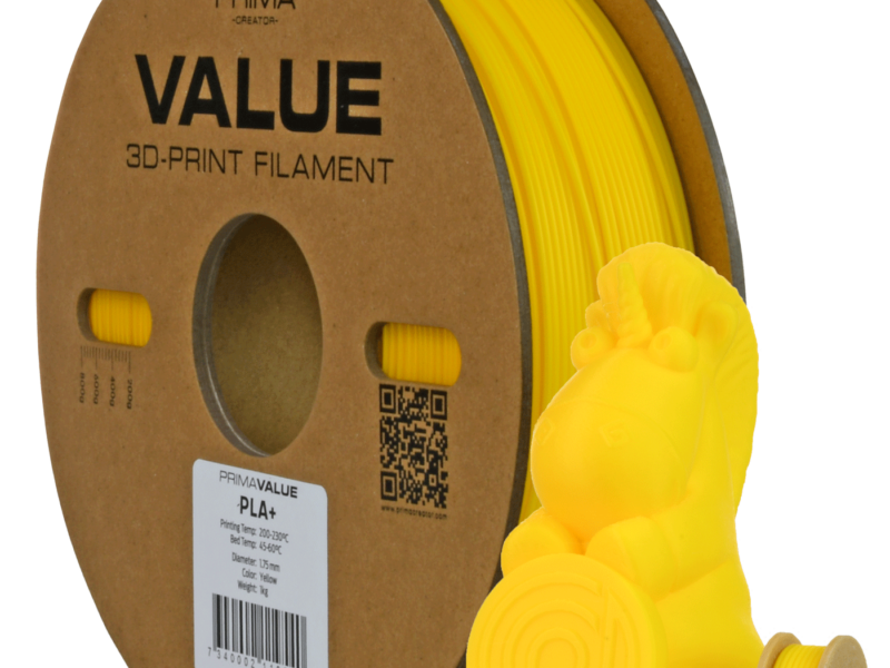 Accueil 56 PrimaValue PLA+ Jaune - 1.75mm - 1kg