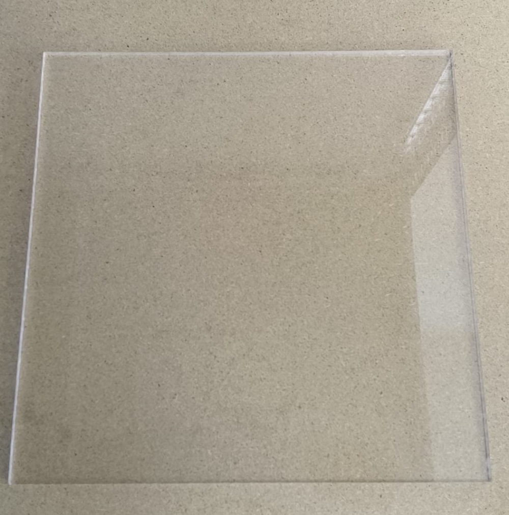 Acrylique transparent de 20x20cm épaisseur 5mm
