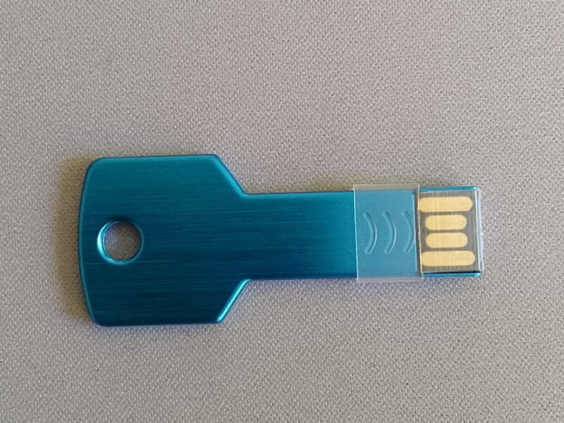 Clé USB porte-clés - 16Gb - couleur bleu