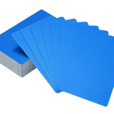 Cartes de visite vierges en métal à sublimation Bleu Foncé