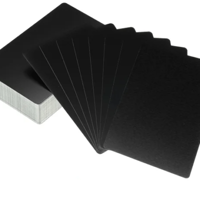 Cartes de visite vierges en métal à sublimation Noir