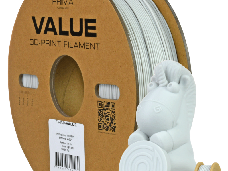 PrimaValue PETG Gris Clair - 1.75mm - 1 kg