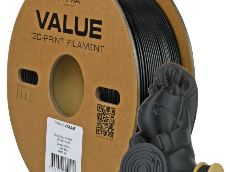 PrimaValue PETG Noir - 1.75mm - 1 kg